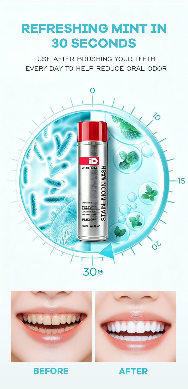🔥 Limited-Time Sale | 30-Second Stain-Care Mouthwash – Fresh Breath & Brighter Smile