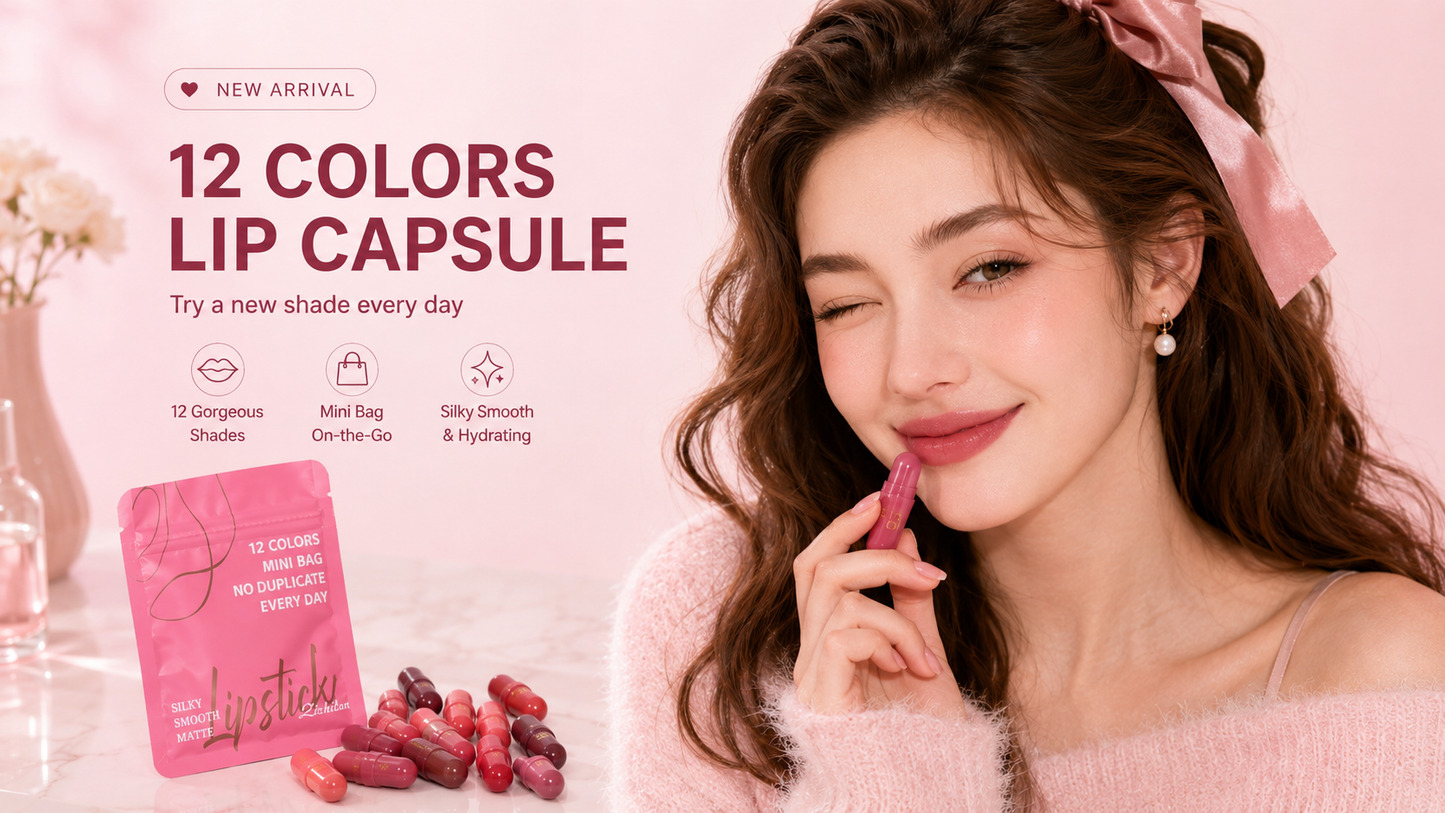 💕 Limited-Time Offer | Mini Lipstick Capsule Collection 💄 12 Shades, One Perfect Bag